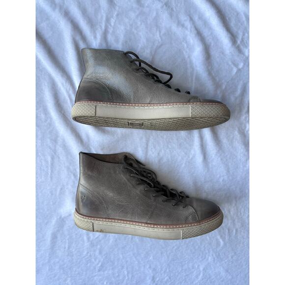 Frye Leather High Top Sneakers Mens 10.5 Gray main image 6
